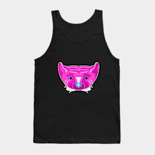 cute pine marten face cartoon Tank Top